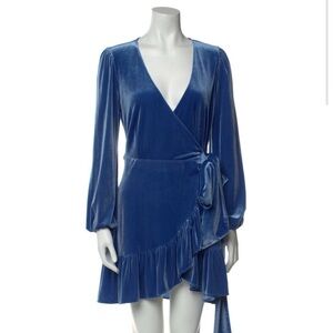 Rebecca Minkoff Blue Velvet Wrap Dress